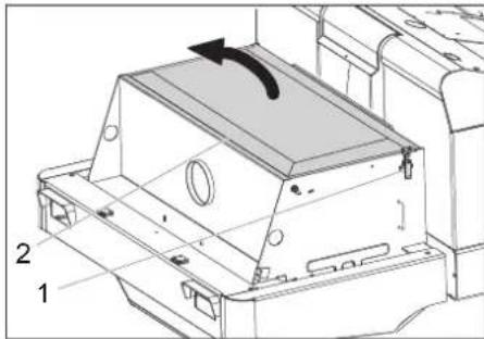 Kärcher KM 120250 R Bp Classic - Verificarea/schimbarea filtrului de praf ⚠AVERTIZARE - 2