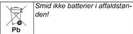 Kärcher KM 120250 R D Classic - Sikkerhedsanvisninger vedrørende batterierne - 1