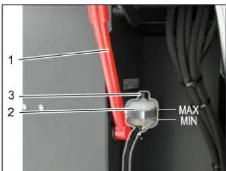 Kärcher KM 130300 R D Classic - Vérifier le niveau de liquide de frein et ajouter du liquide de frein - 1
