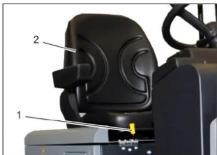 Kärcher KM 150500 R D Classic - Ajuste del asiento del conductor - 1