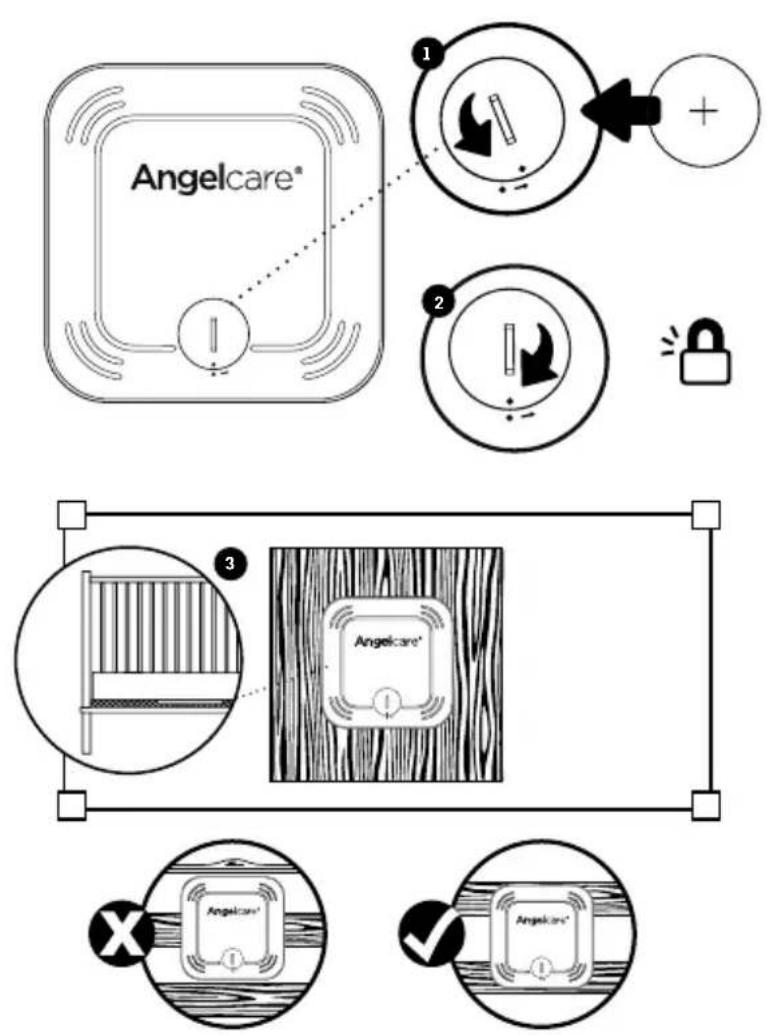 ANGELCARE AC127 - 2- INSTALLATION DU DÉTECTEUR DE MOUVEMENTS - 1