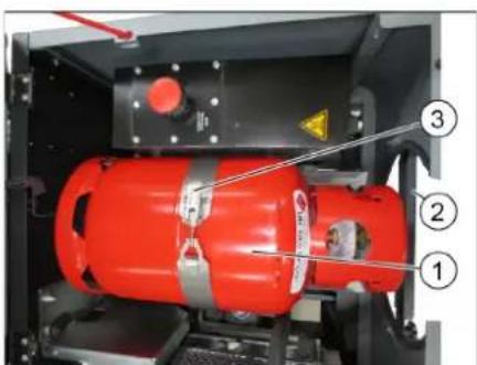 Kärcher KM 120250 R LPG Classic - Montaggio della bombola del gas ATTENZIONE - 1