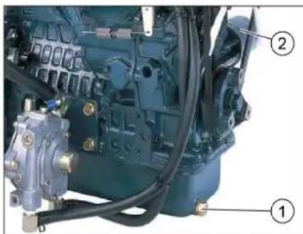 Kärcher KM 120250 R LPG Classic - Change the motor oil and the oil filter CAUTION - 1