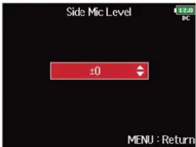 ZOOM F8n Pro - Réglage du niveau latéral d'une capsule de micro Mid-Side (Side Mic Level) - 3