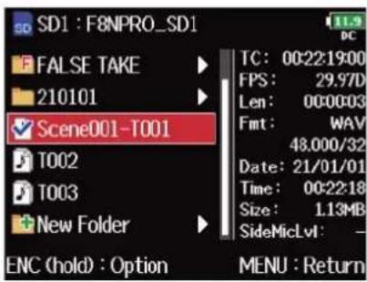 ZOOM F8n Pro - Avec , sélectionnez la prise, puis pressez et maintenez . - 2