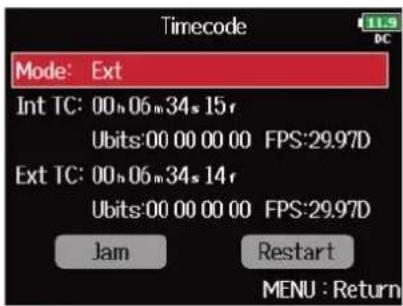 ZOOM F8n Pro - ■ Activation automatique du timecode interne en l'absence de réception de timecode externe - 2