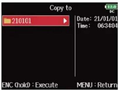 ZOOM F8n Pro - Copie de prises dans d'autres cartes et dossiers - 5