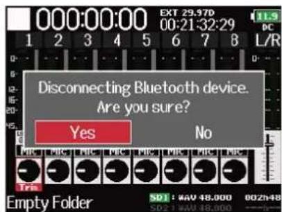 ZOOM F8n Pro - ■ Déconnexion d'un UltraSync BLUE - 2