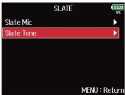ZOOM F8n Pro - Avec, sélectionnez « Slate Tone » (tonalité slate), et pressez. - 1