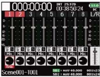 ZOOM F8n Pro - Changement de numéro de la prochaine prise enregistrée - 1
