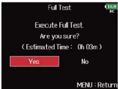 ZOOM F8n Pro - Avec, sélectionnez la carte SD à tester, et pressez. - 6