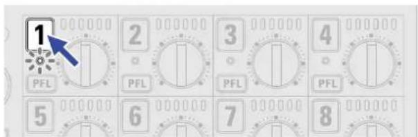 ZOOM F8n Pro - Sélection des entrées - 1