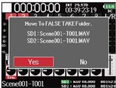 ZOOM F8n Pro - Avec , sélectionnez « Yes » (oui), et pressez . - 2