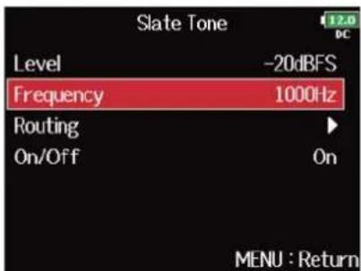 ZOOM F8n Pro - Avec, sélectionnez « Frequency » (fréquence), et pressez . - 2
