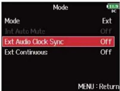 ZOOM F8n Pro - ■Synchronisation de l'horloge audio sur un timecode externe - 3