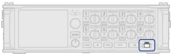 ZOOM F8n Pro - Maintenez brièvement pressée la touche POWER - 1