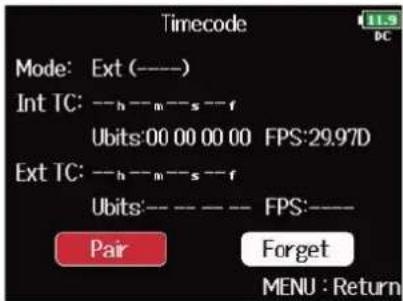 ZOOM F8n Pro - Avec, sélectionnez « Forget » (oublier), et pressez . - 4