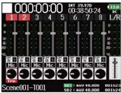 ZOOM F8n Pro - Réglage des niveaux de sortie - 1