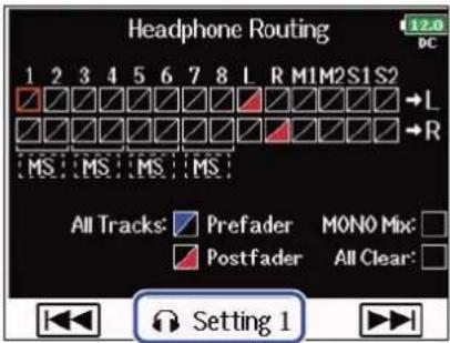 ZOOM F8n Pro - Réglage des signaux envoyés au casque (Headphone Routing) - 7