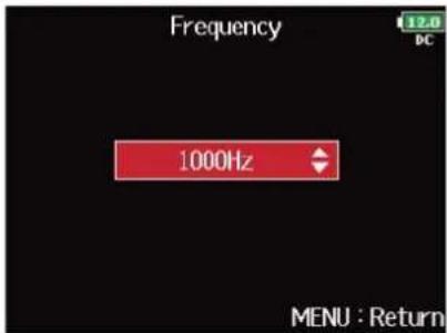 ZOOM F8n Pro - Avec , réglez la fréquence, et pressez . - 2