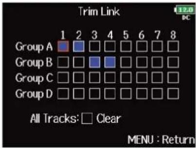 ZOOM F8n Pro - Avec, sélectionnez une piste à grouper, et pressez. - 2