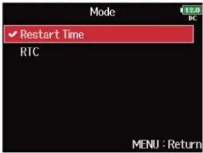 ZOOM F8n Pro - Avec, réglez la façon dont le timecode s'initialise, et pressez. - 2