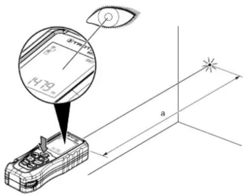 TROTEC BD22 - Exécution d'une mesure de distance individuelle - 1