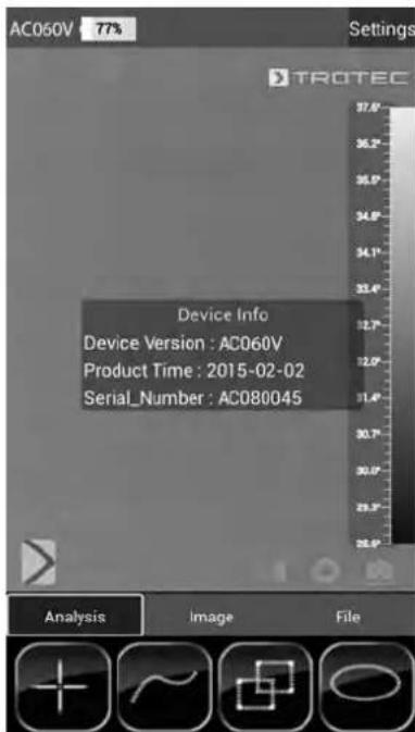 TROTEC AC060V - Affichage des informations sur l'appareil - 1