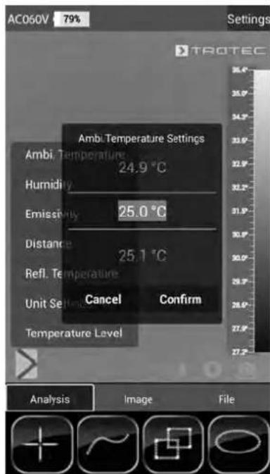 TROTEC AC060V - Menu paramètres - 1