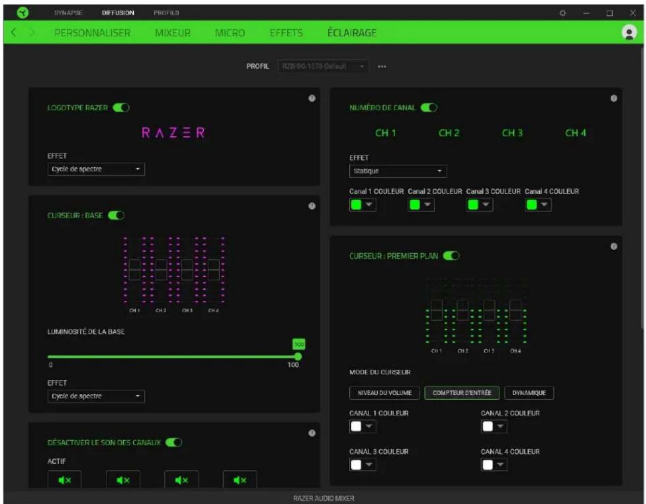 RAZER Audio Mixer - Eclairage - 1