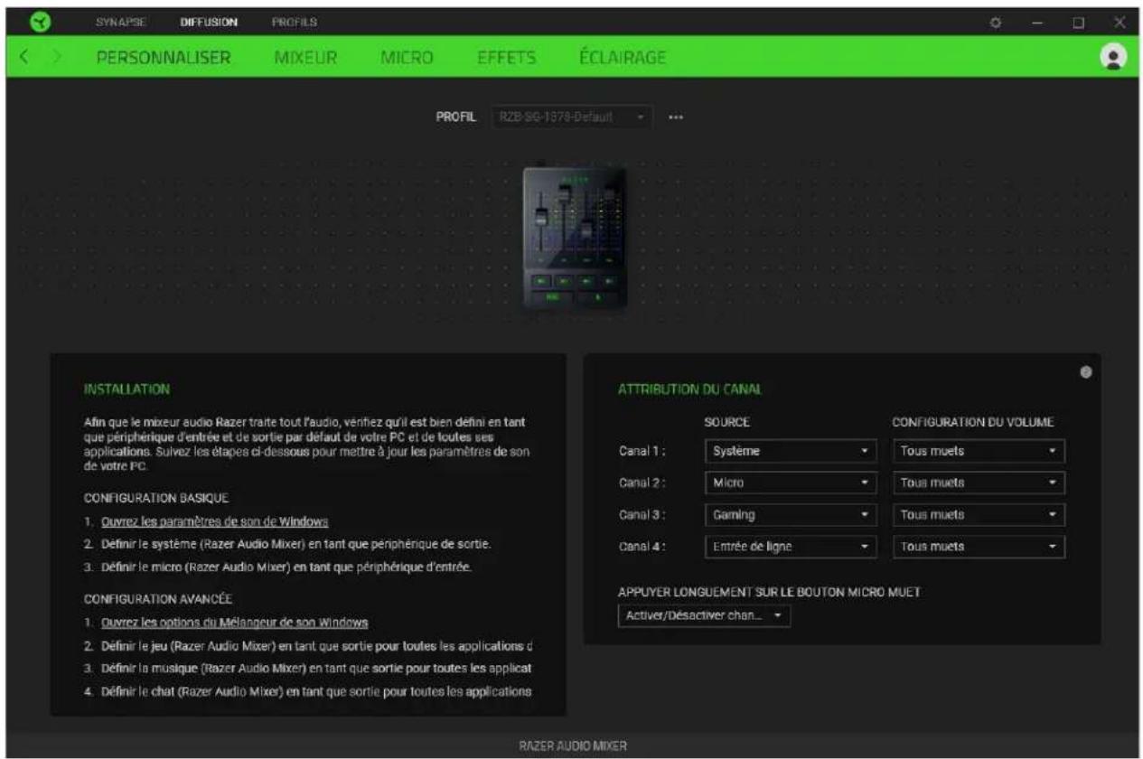 RAZER Audio Mixer - Personnaliser - 1