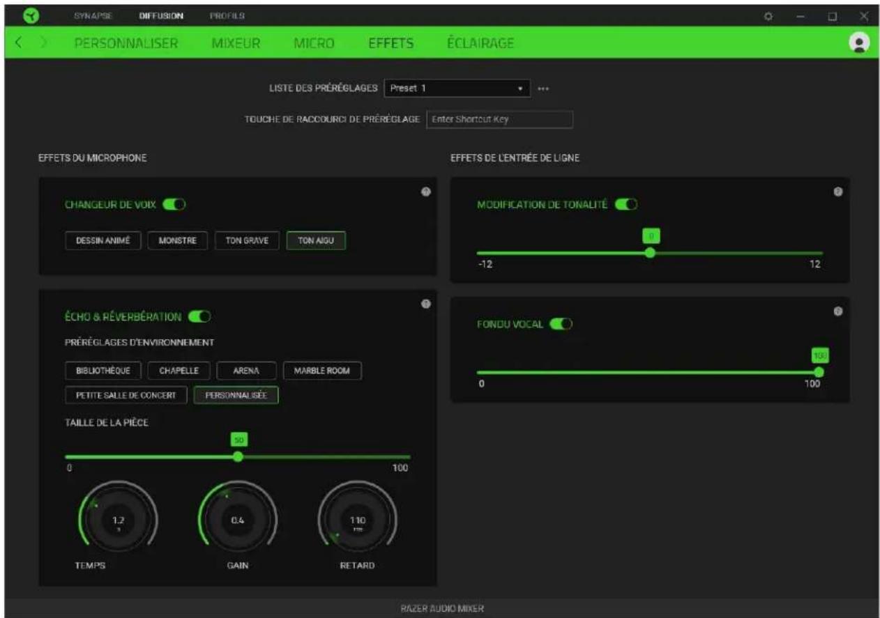 RAZER Audio Mixer - Effets - 1