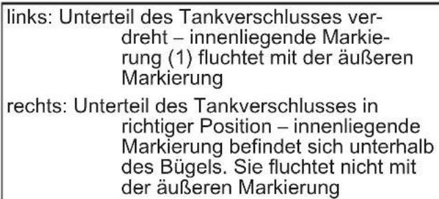 STIHL HS 82 R - Wenn sich der Tankverschluss nicht mit dem Kraftstofftank verriegeln{lsst - 2