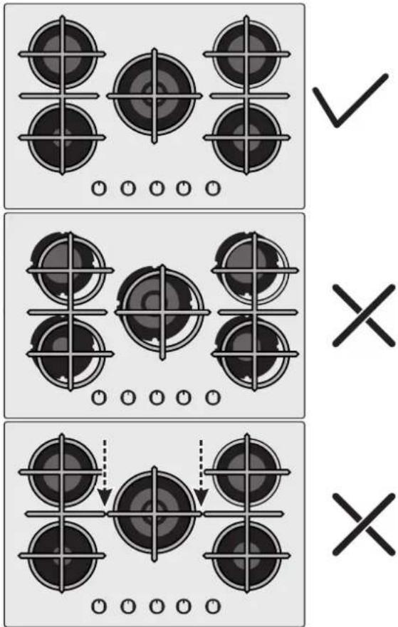HOOVER HVG6BR4WK3W - USE OF HOB - USER INSTRUCTIONS - 1