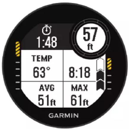 GARMIN Descent G1 - Utilisation du chronomètre de plongée avec profondimètre - 1