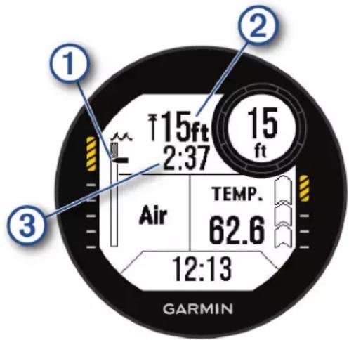GARMIN Descent G1 - Palier de sécurité - 1