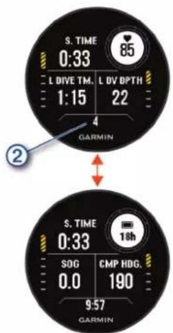 GARMIN Descent G1 - Écrans de données du profondimètre - 7