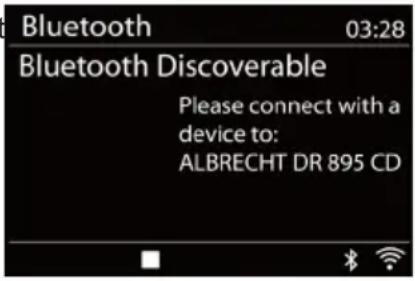 ALBRECHT DR 895 CD - Bluetooth puis appuyez sur OK. - 1