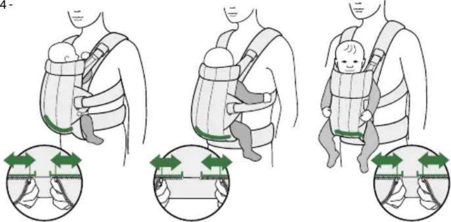 BabyBjörn Baby Carrier Harmony - POSEICONES DE USO:FRONTAL Y TRASERA - 6