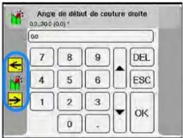 Dürkopp Adler 755 A - Régler l'angle des couteaux d'angle au début/à la fin de la couture - 2