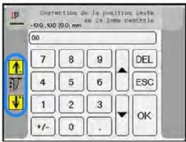 Dürkopp Adler 755 A - Correction du couteau central position inférieure/supérieure, hauteur de course - 3
