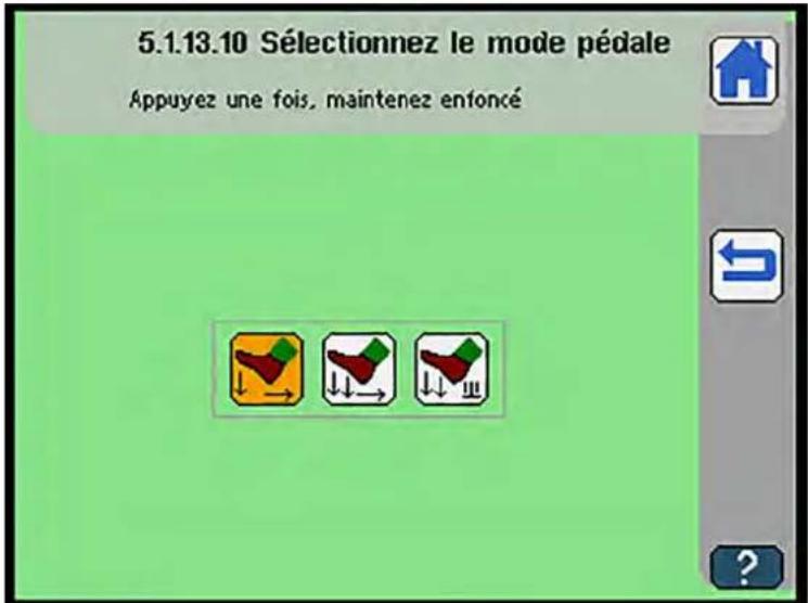 Dürkopp Adler 755 A - Sélectionner le mode pédale - 2