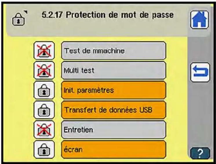 Dürkopp Adler 755 A - Configurer la protection par mot de passe - 1