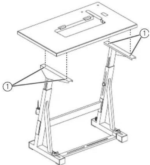 Dürkopp Adler 567 - Fixer le dessus de table sur le bâti - 1