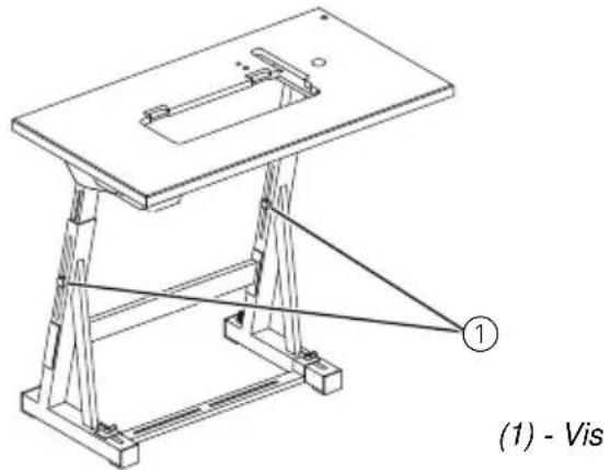 Dürkopp Adler 567 - Régler la hauteur de la table de travail - 1