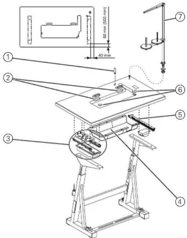 Dürkopp Adler 567 - Compléter le dessus de table - 2