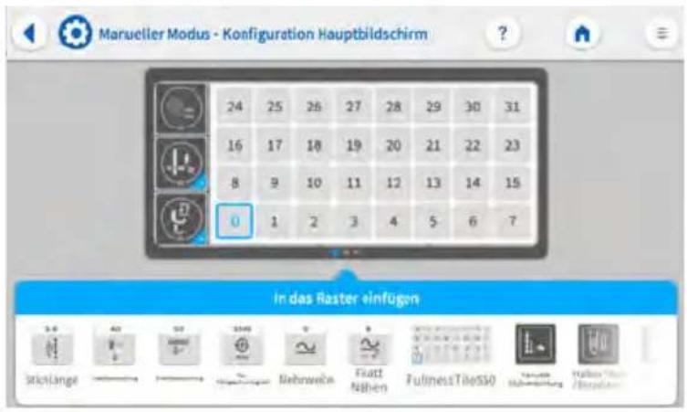 Dürkopp Adler 5501233 - Organiser les icônes sur l'écran principal - 4