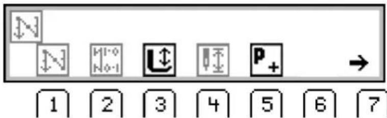 Dürkopp Adler 5501233 - Ouvrir le menu de la touche programmable - 2