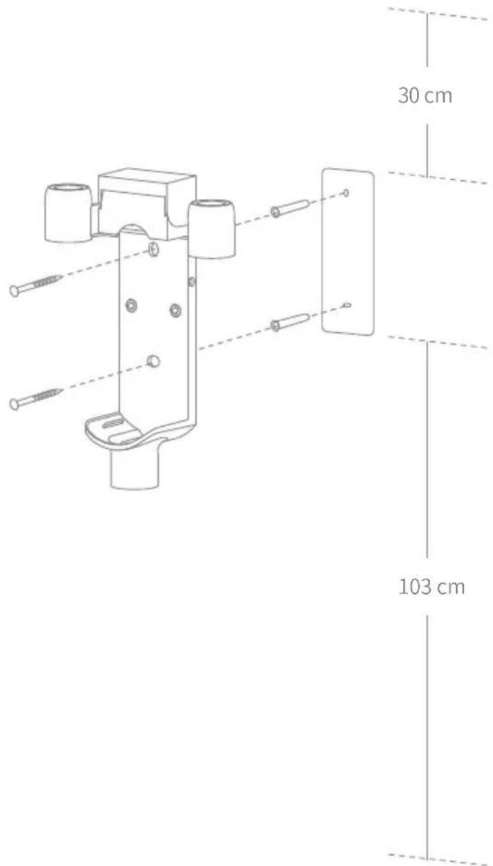 DREAME T10 - 2-in-1 Charging &amp; Storage Mount Installation Diagram - 1
