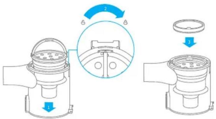 DREAME T10 - Installing the Dust Cup, Pre-Filter, and Cyclone Assembly - 1